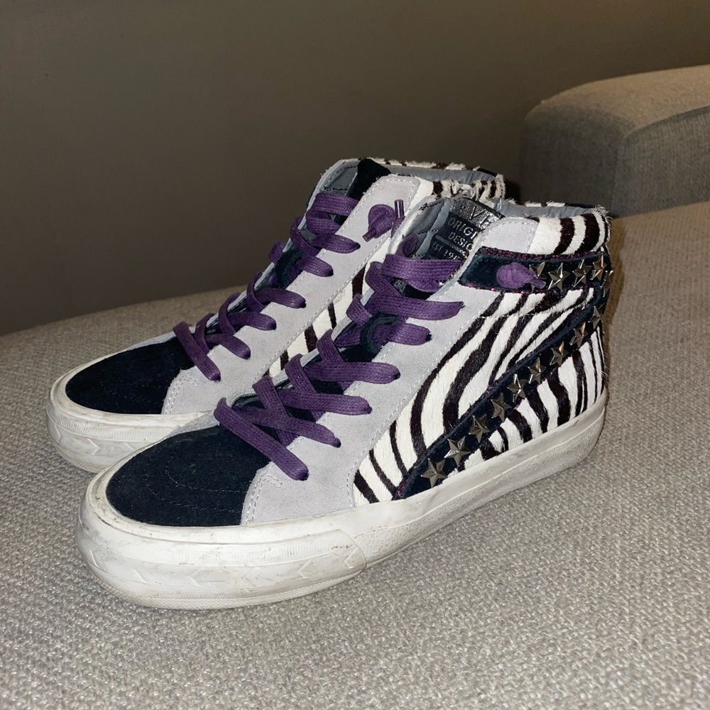 Vintage Havana zebra high top sneakers size 7.5